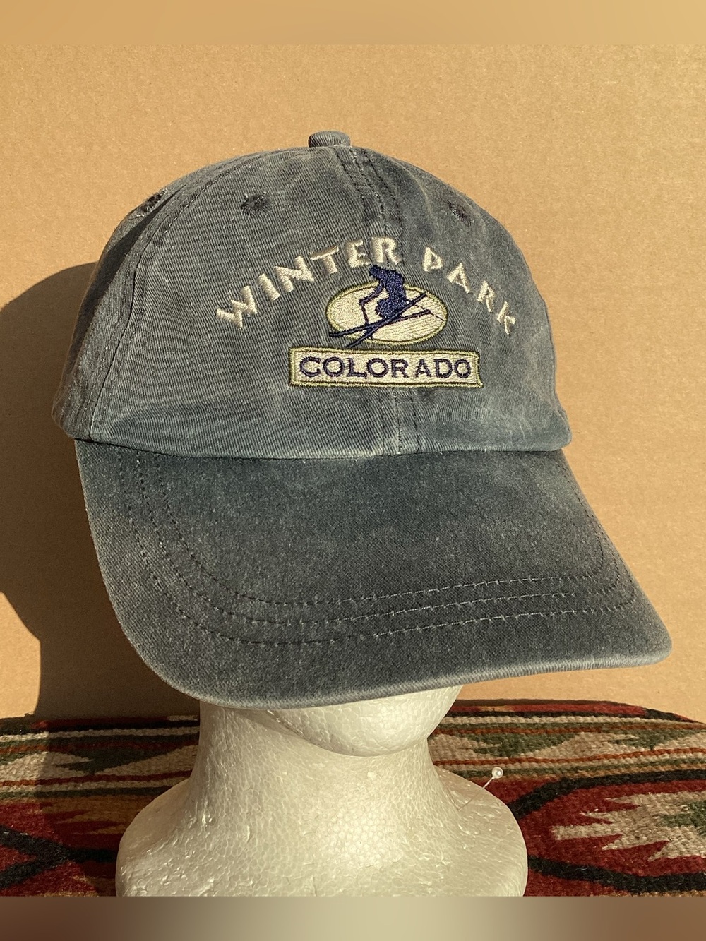 Vintage Ouray Winter Park Colorado skiing Adjustable Hat